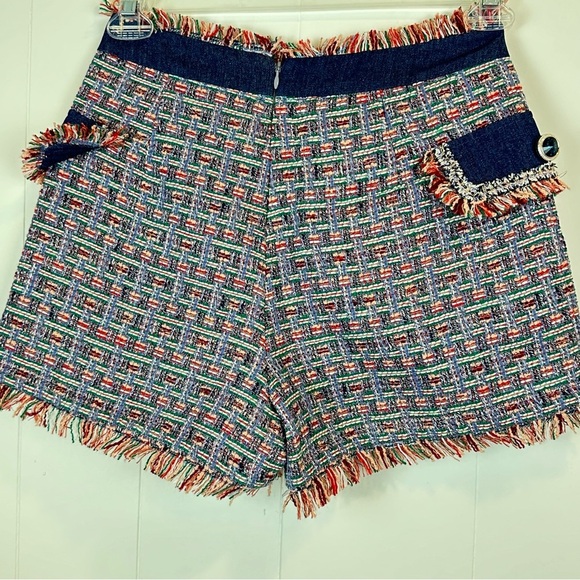 Fairwhale Woven Plaid Glam Lined Sailor Shorts Size M🔥 - Picture 3 of 9